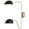 Nuvo Trilby 2-Light Wall Sconce - Matte Black with Burnished Brass 60/7393 - alternate 7